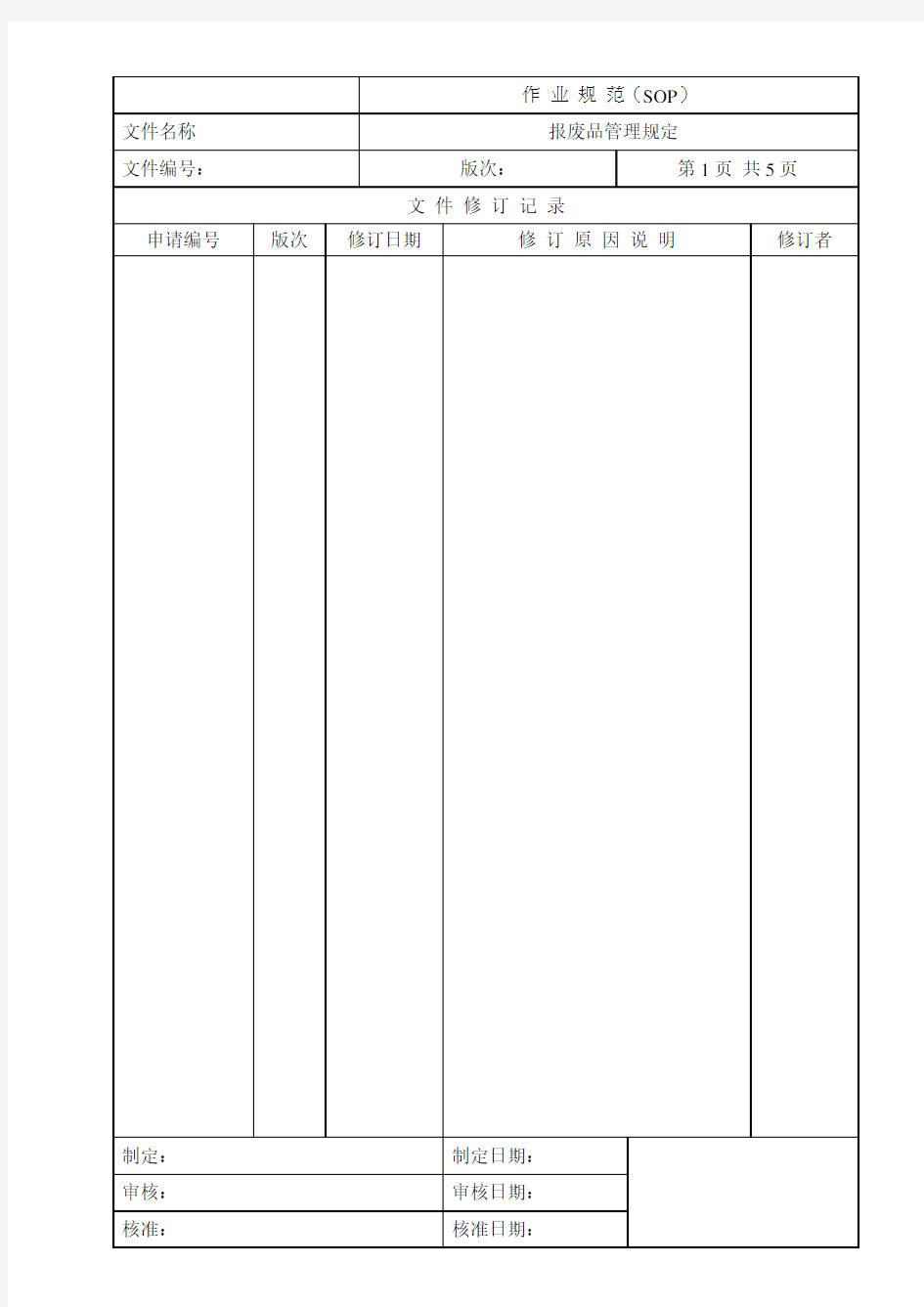 报废品管理规定