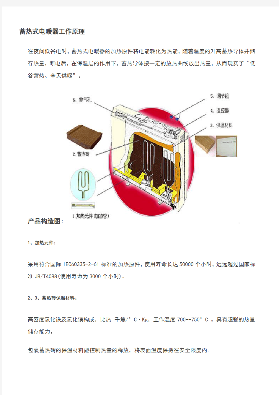 蓄热式电暖器工作原理