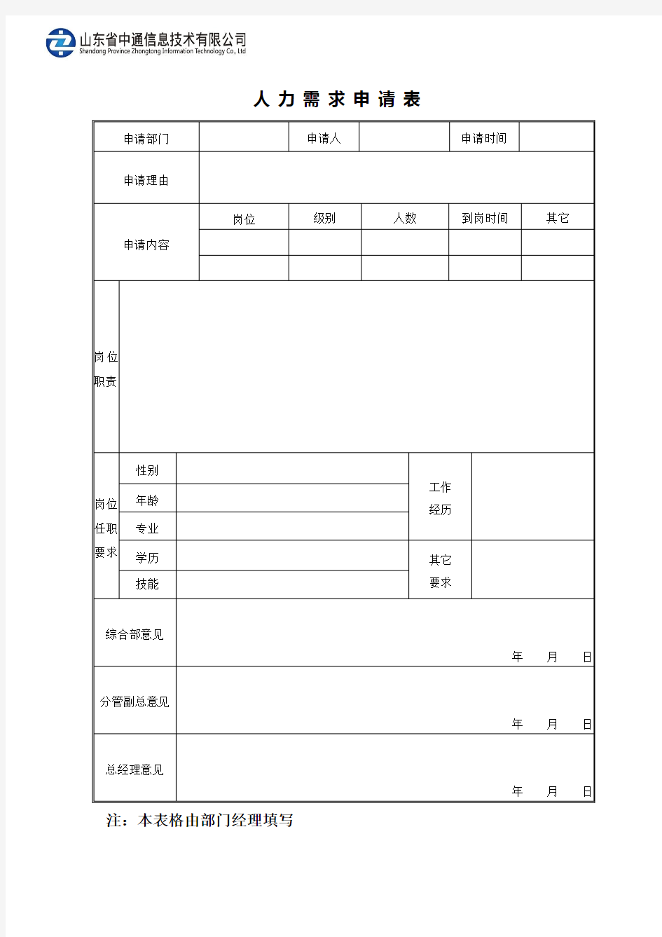 人员增补申请流程