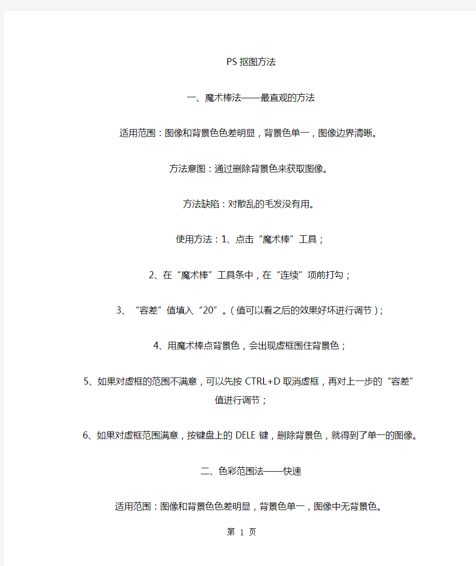 ps基础图文教程新手入门必看—新手速成之秘诀22页word文档