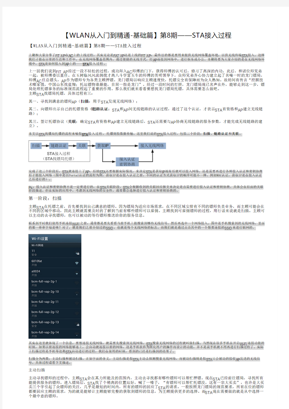 STA接入过程