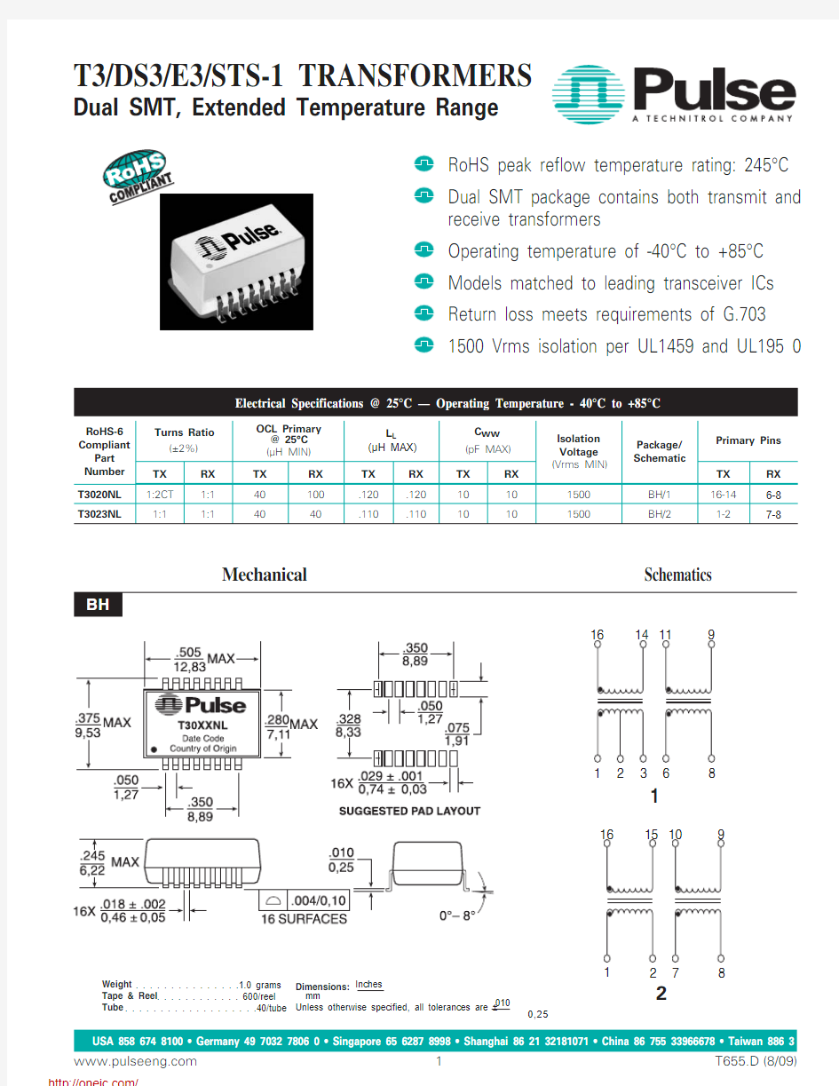 T3020NLT;T3023NLT;T3020NL;T3023NL;中文规格书,Datasheet资料