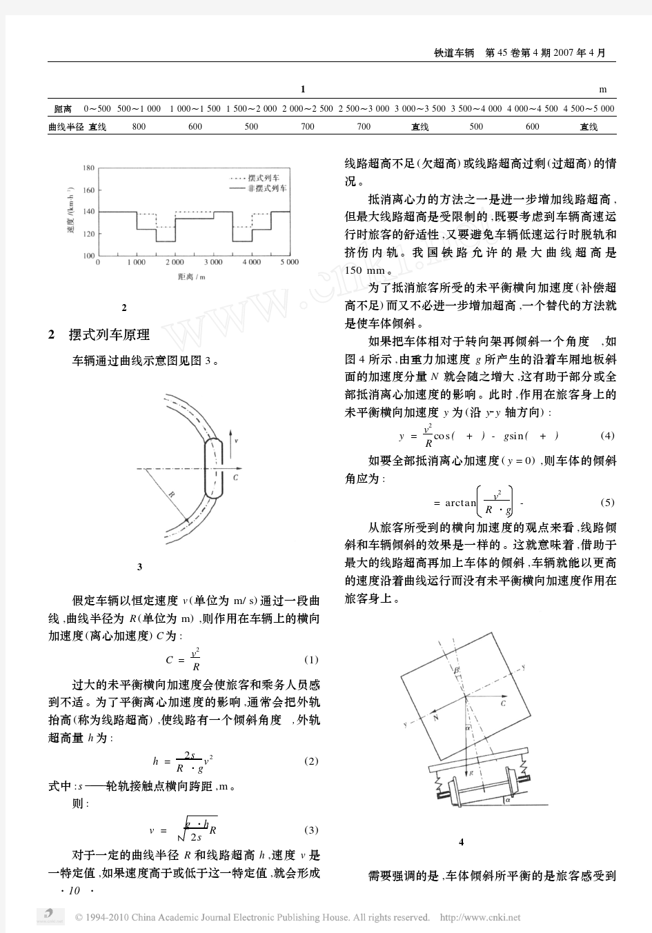 摆式列车系统介绍