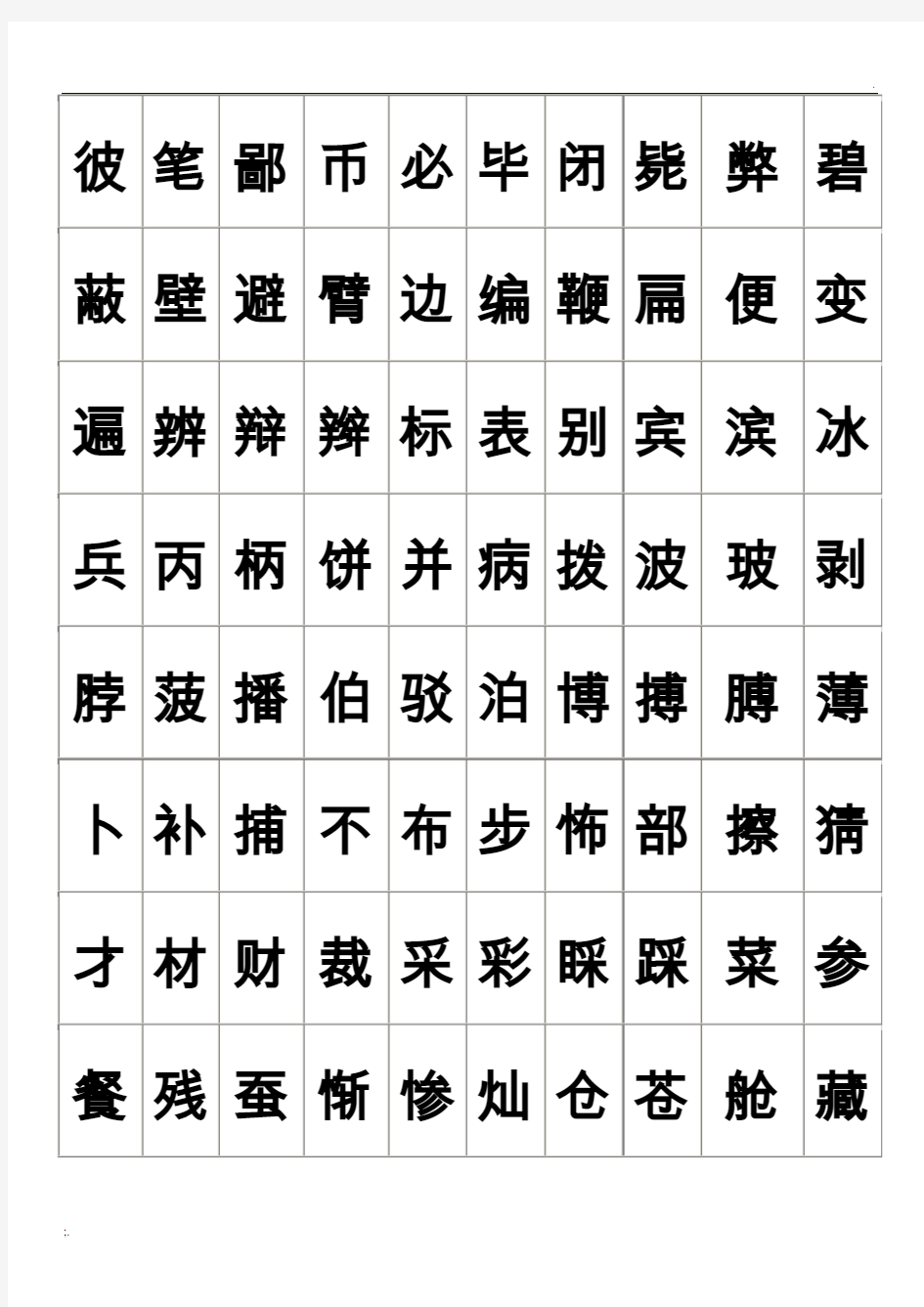 练字-2500个常用汉字大全-好看的字体