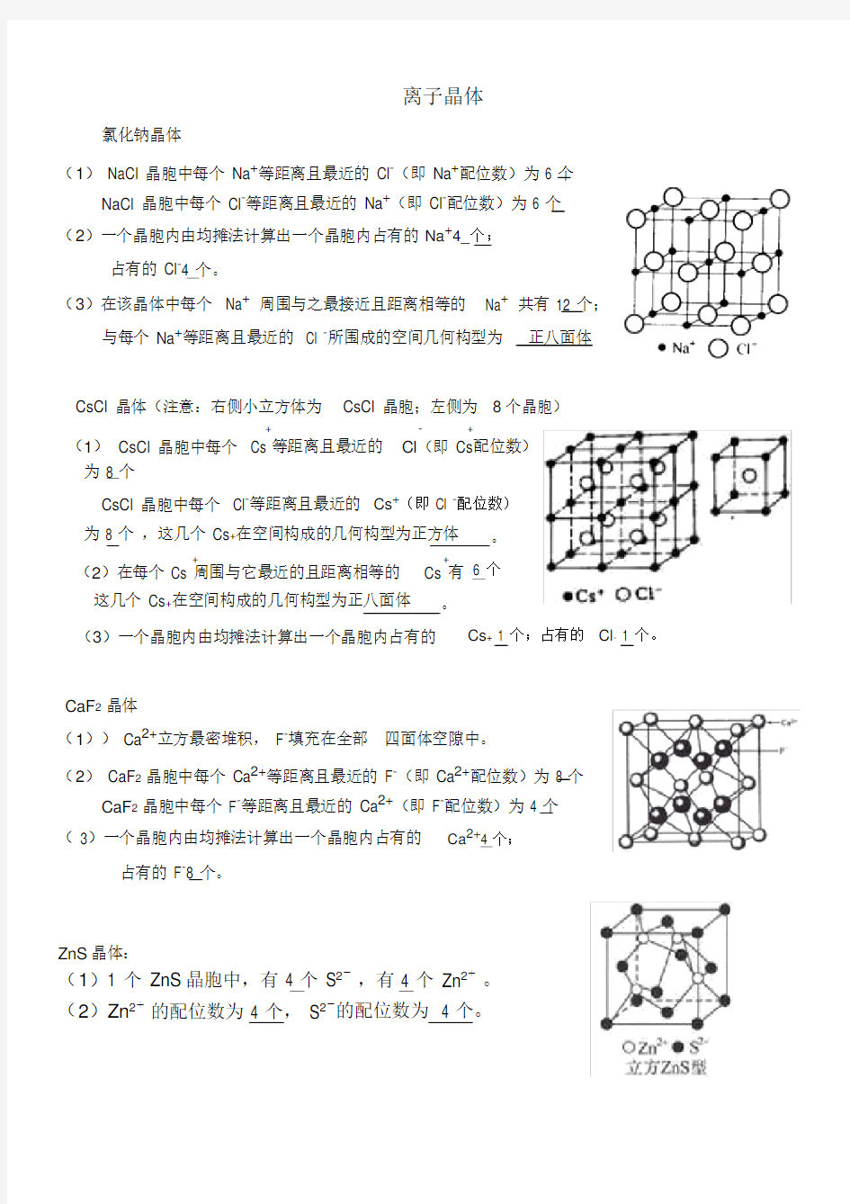 (完整版)常见晶胞模型.docx