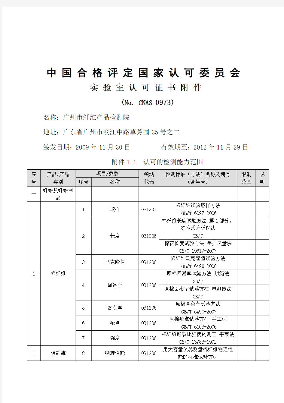 最齐全的纺织行业执行标准