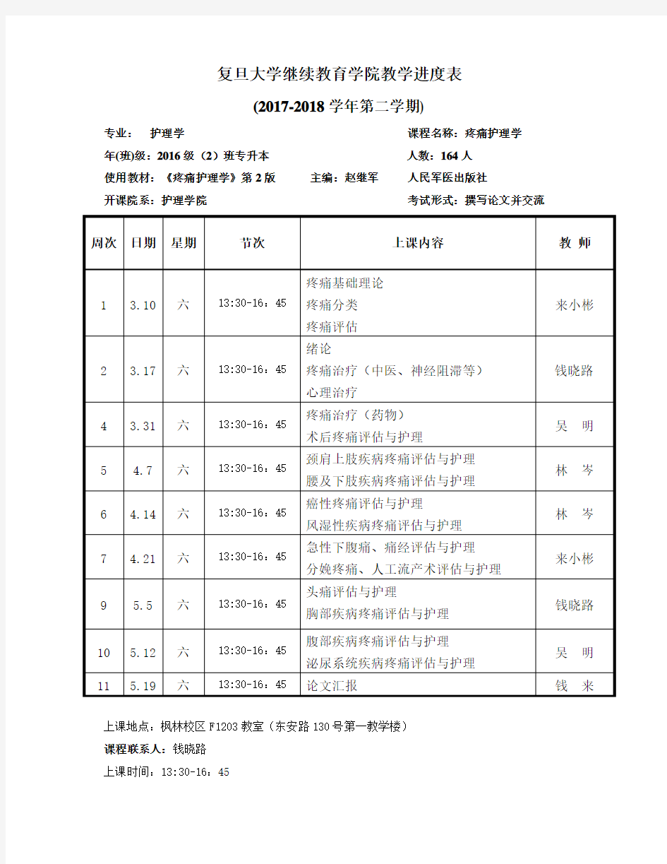 护理学院护理本科-复旦大学继续教育学院