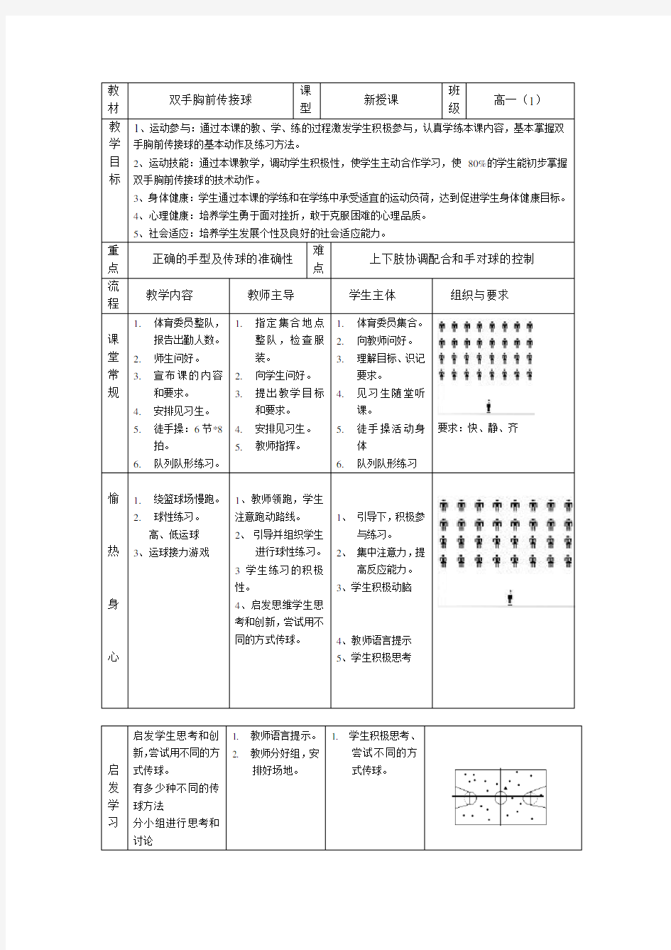 高一篮球公开课教案