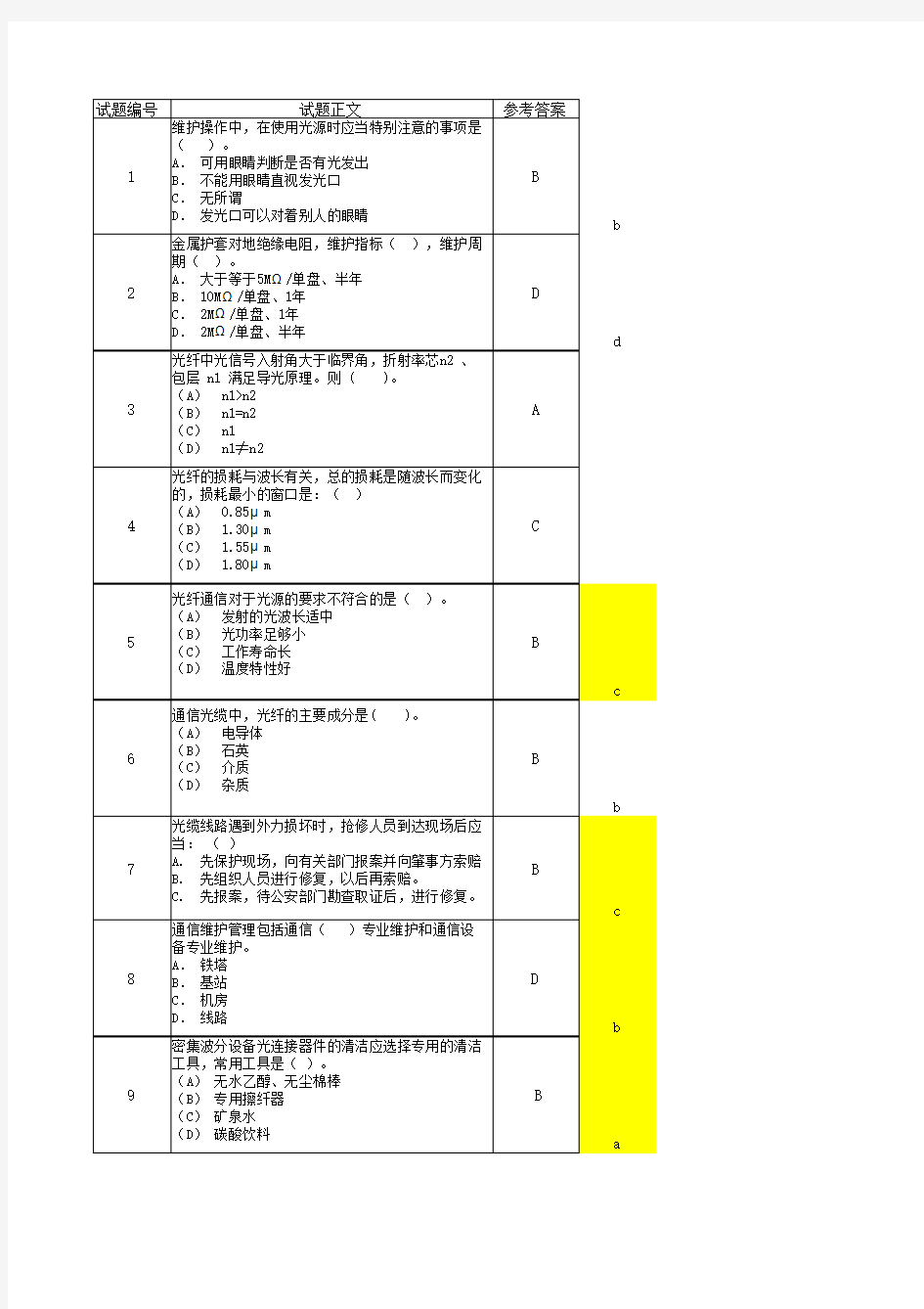 中国移动网络题库模板(缩减版)11