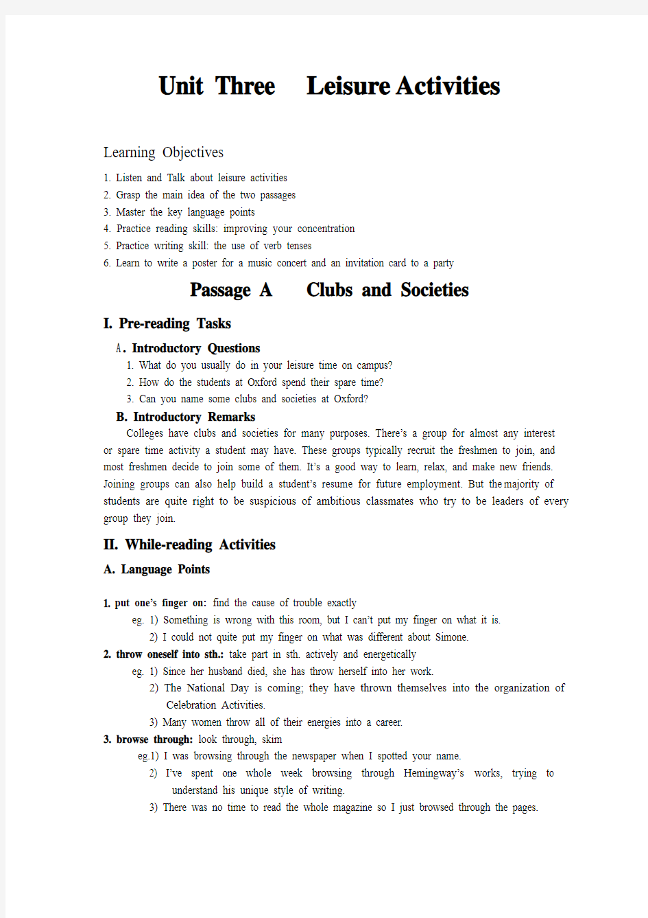 体验英语第一册教案Unit 3