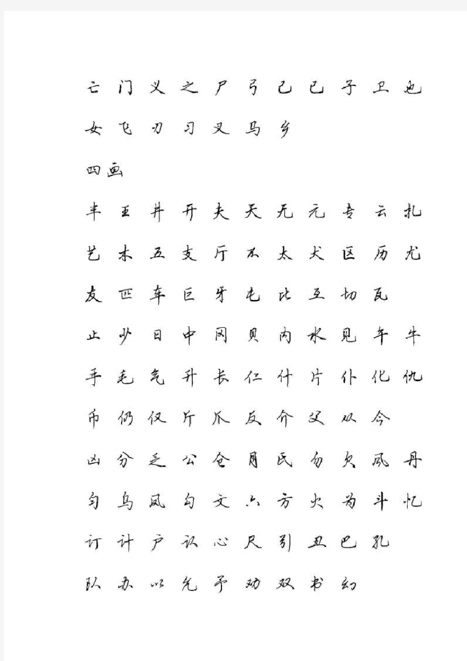 田英章硬笔行书现代汉语3500常用字字帖钢笔毛笔字贴模板欣赏