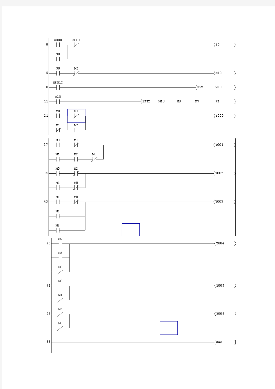 PLC控制LED灯数码显示控制程序