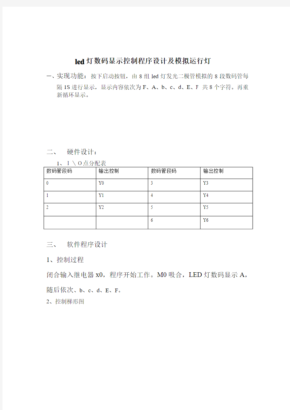 PLC控制LED灯数码显示控制程序