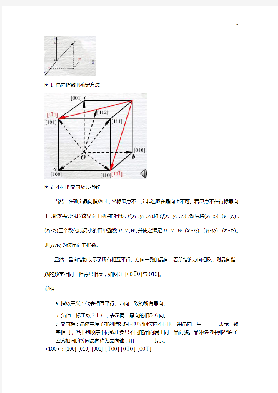 晶体学基本(晶向指数与晶面指数)