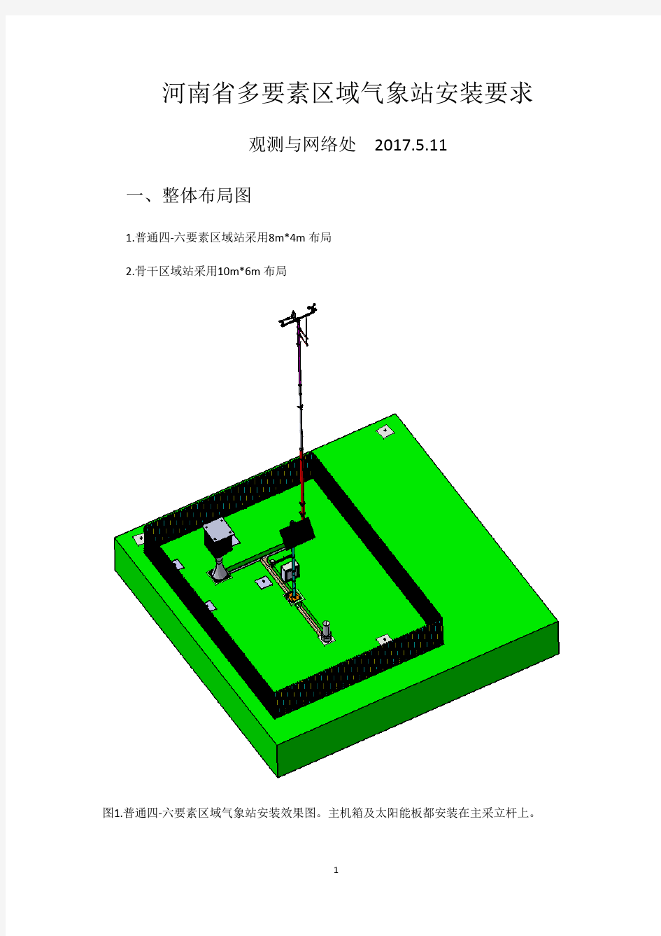 河南省多要素气象观测站安装示意图及说明(华云布局图)