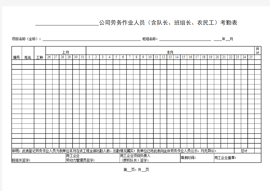 花名册、工资表、考勤表中建二局