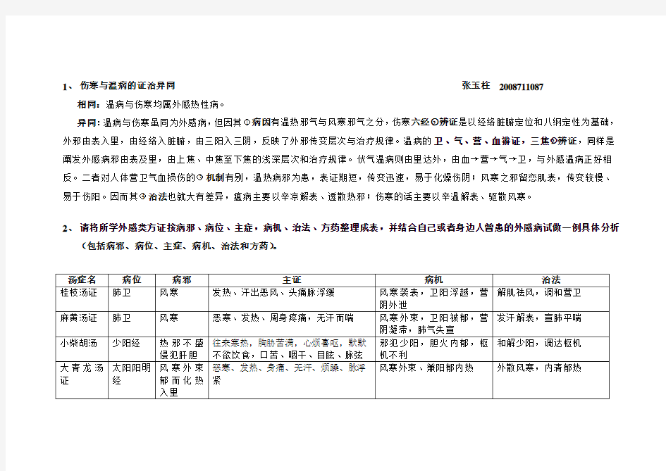 伤寒与温病的证治异同