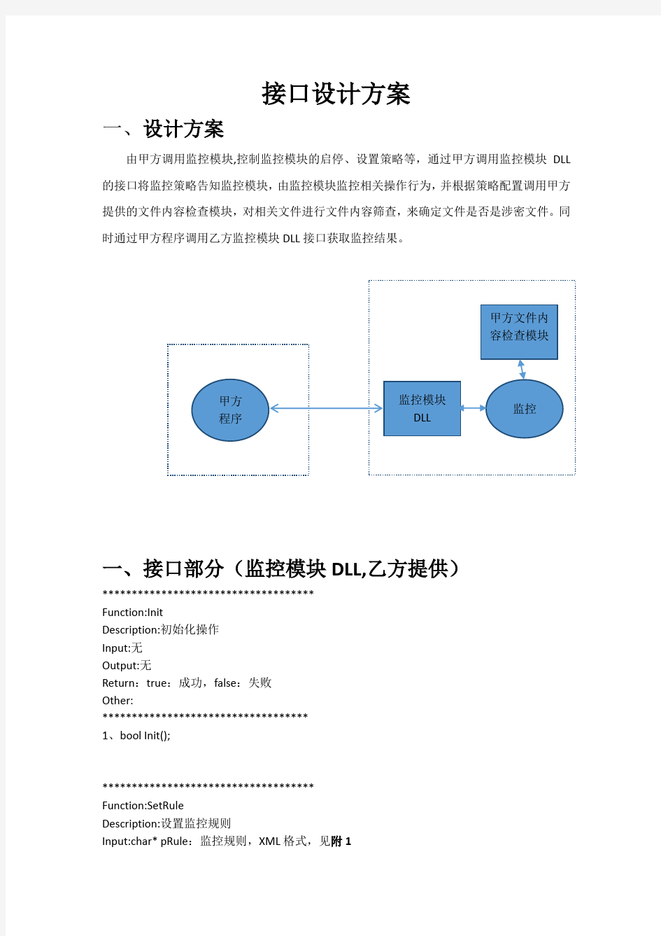 接口设计方案