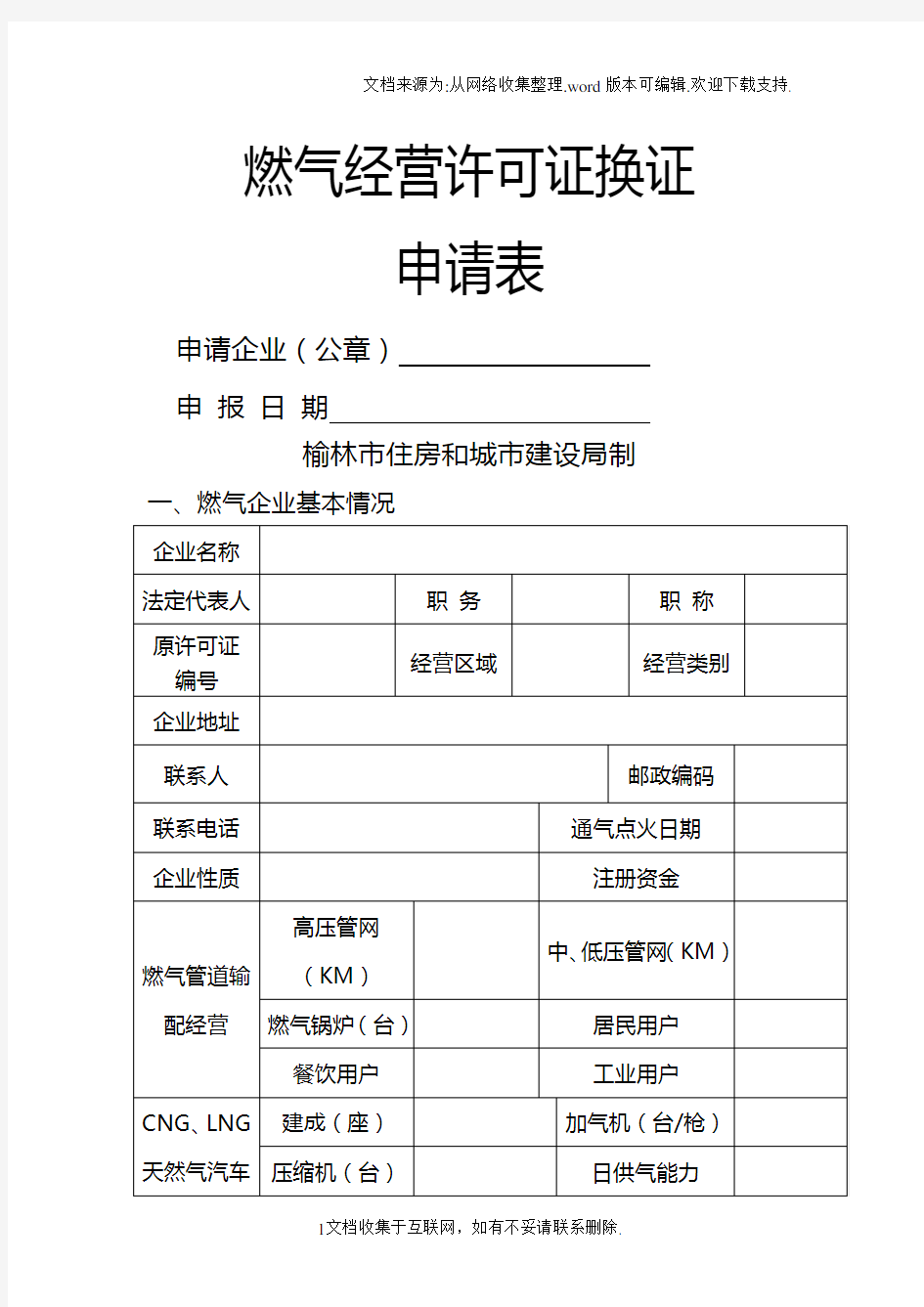 燃气经营许可证换证