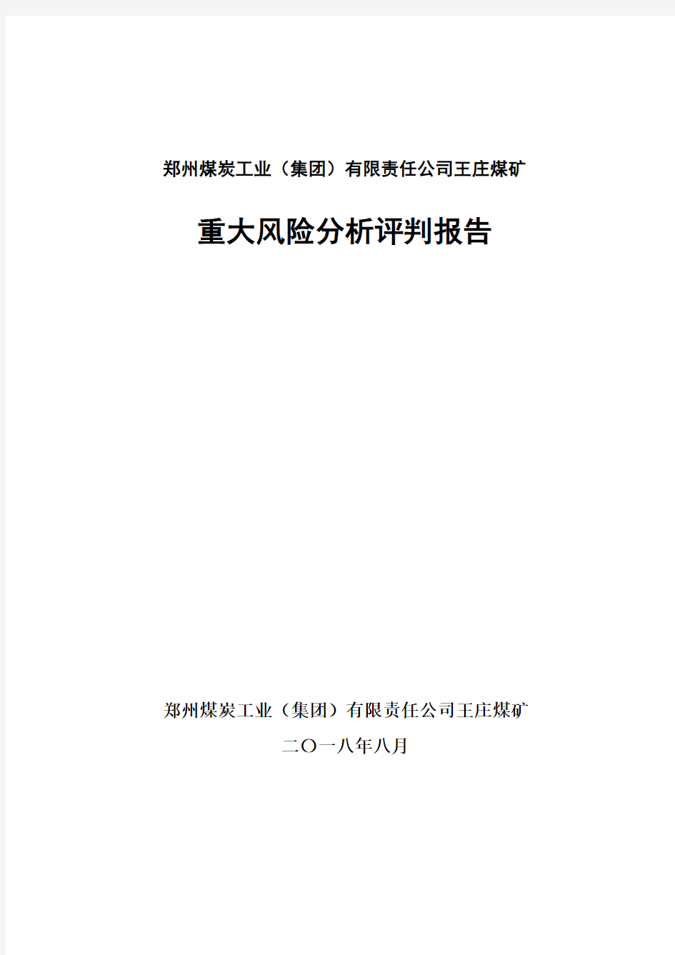 重大风险分析研判报告(最新)