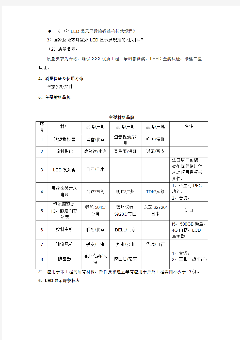 LED显示屏技术要求汇总