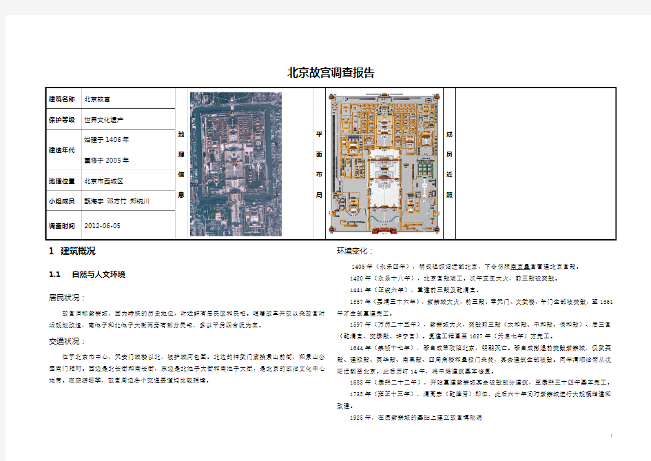 故宫调研报告