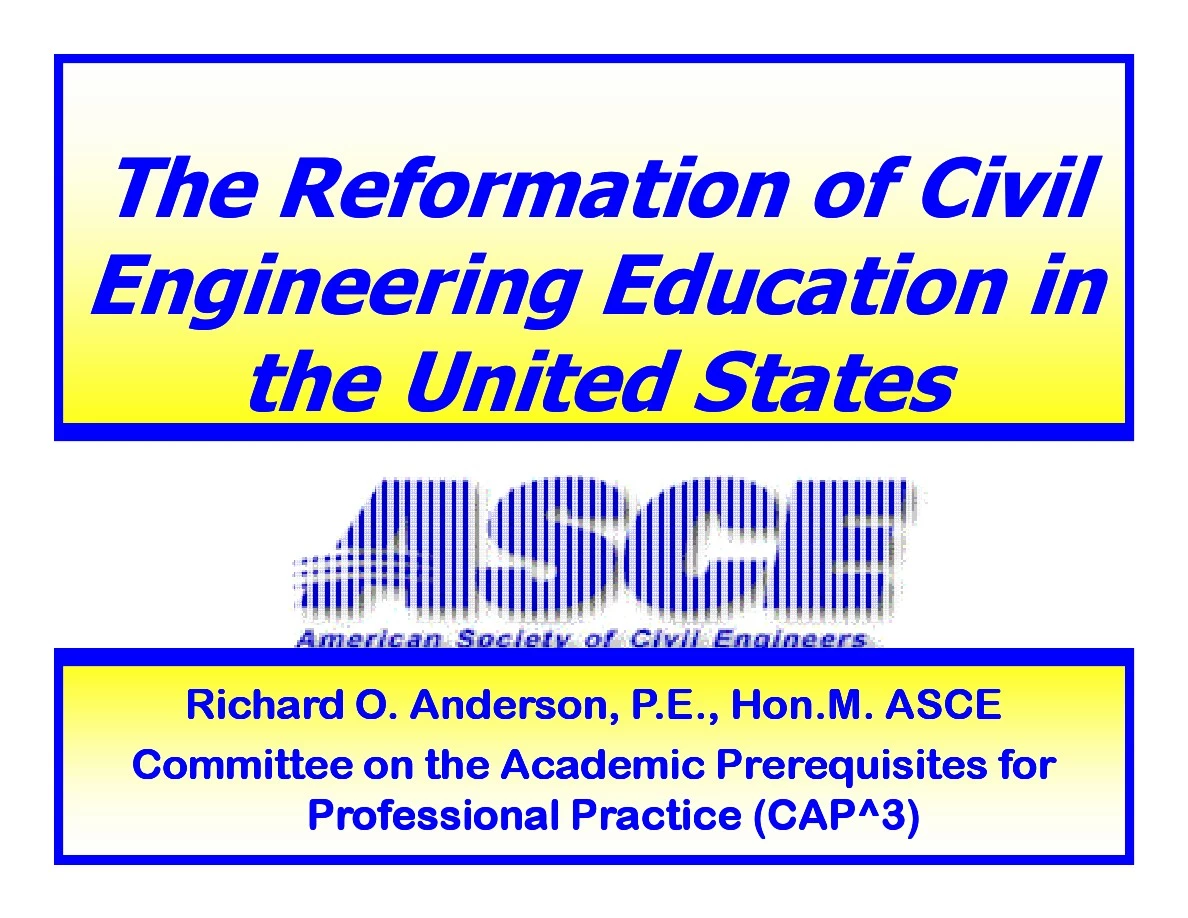 The Reformation of Civil Engineering Education in the United