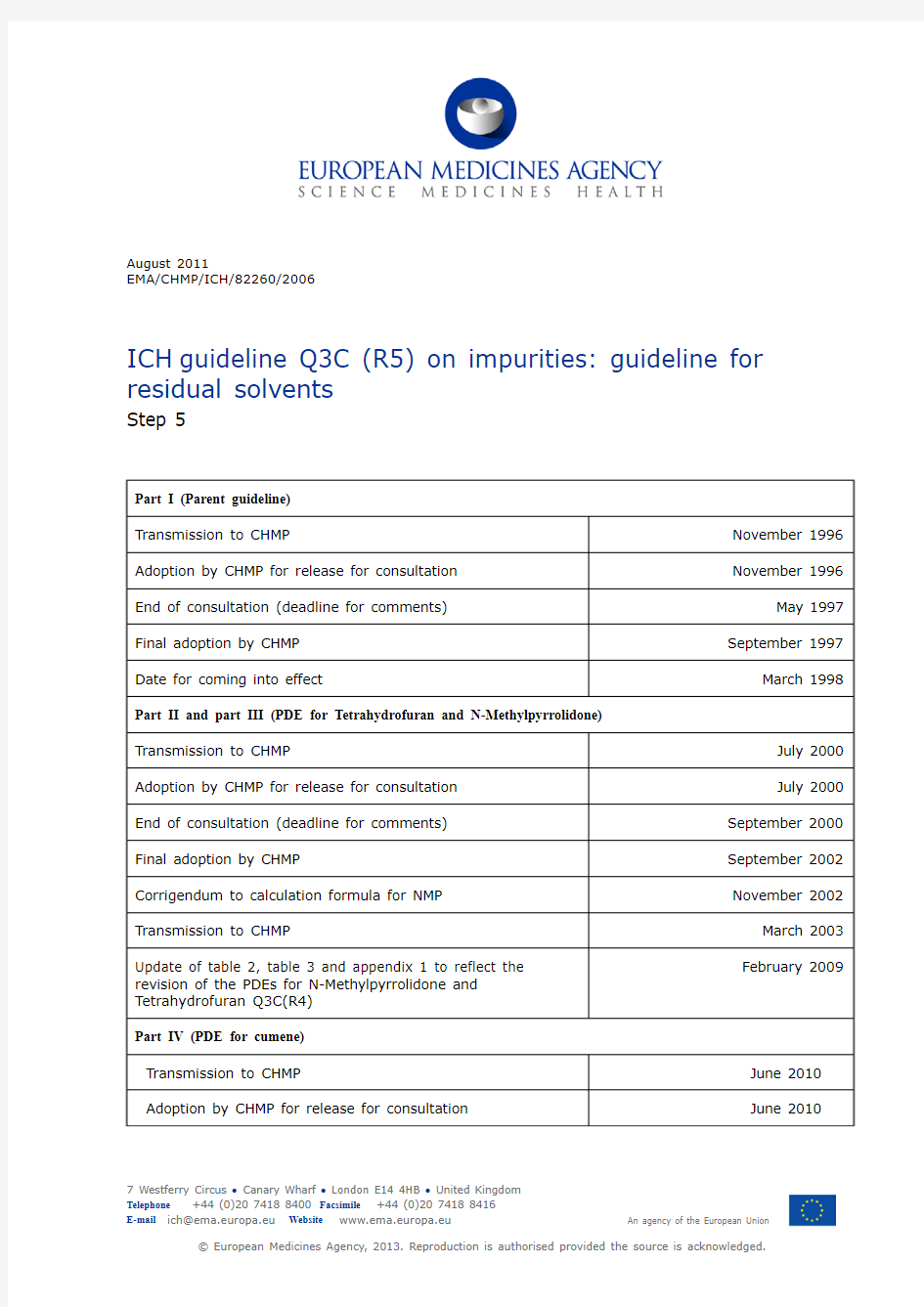 残留溶剂指导原则ICHQ3CR5