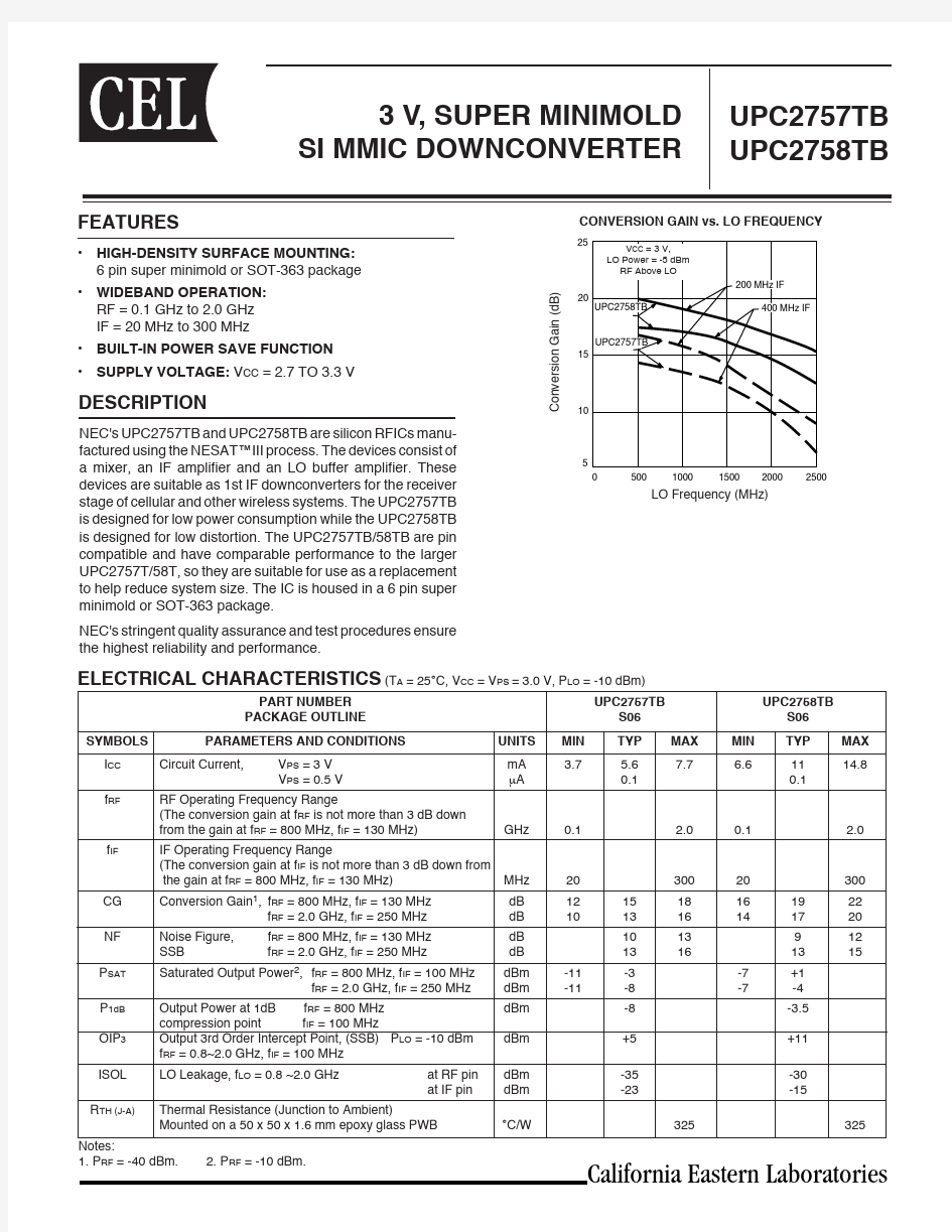 UPC2758TB-E3-A中文资料