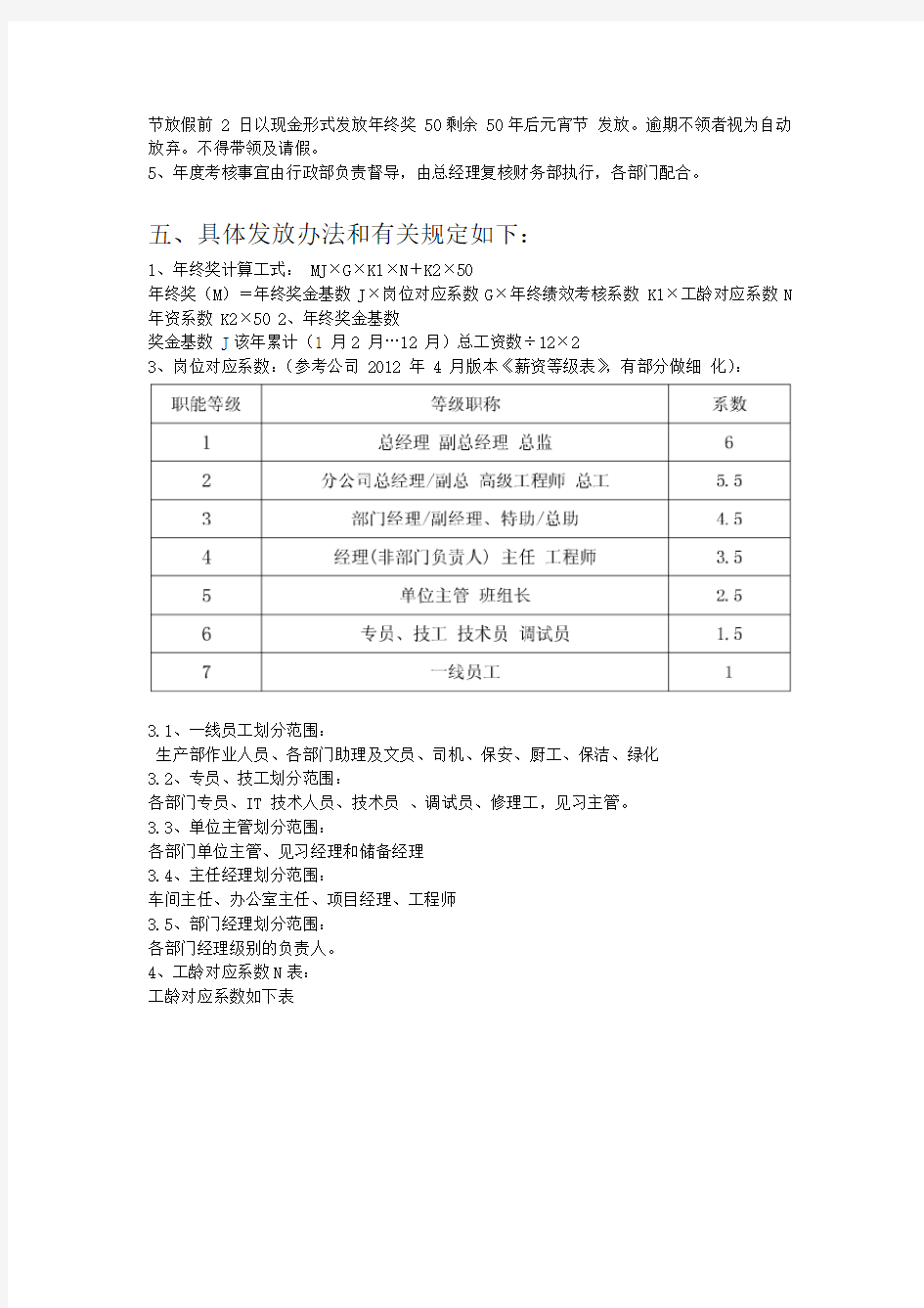 公司年终奖发放目的及办法内容完整文档