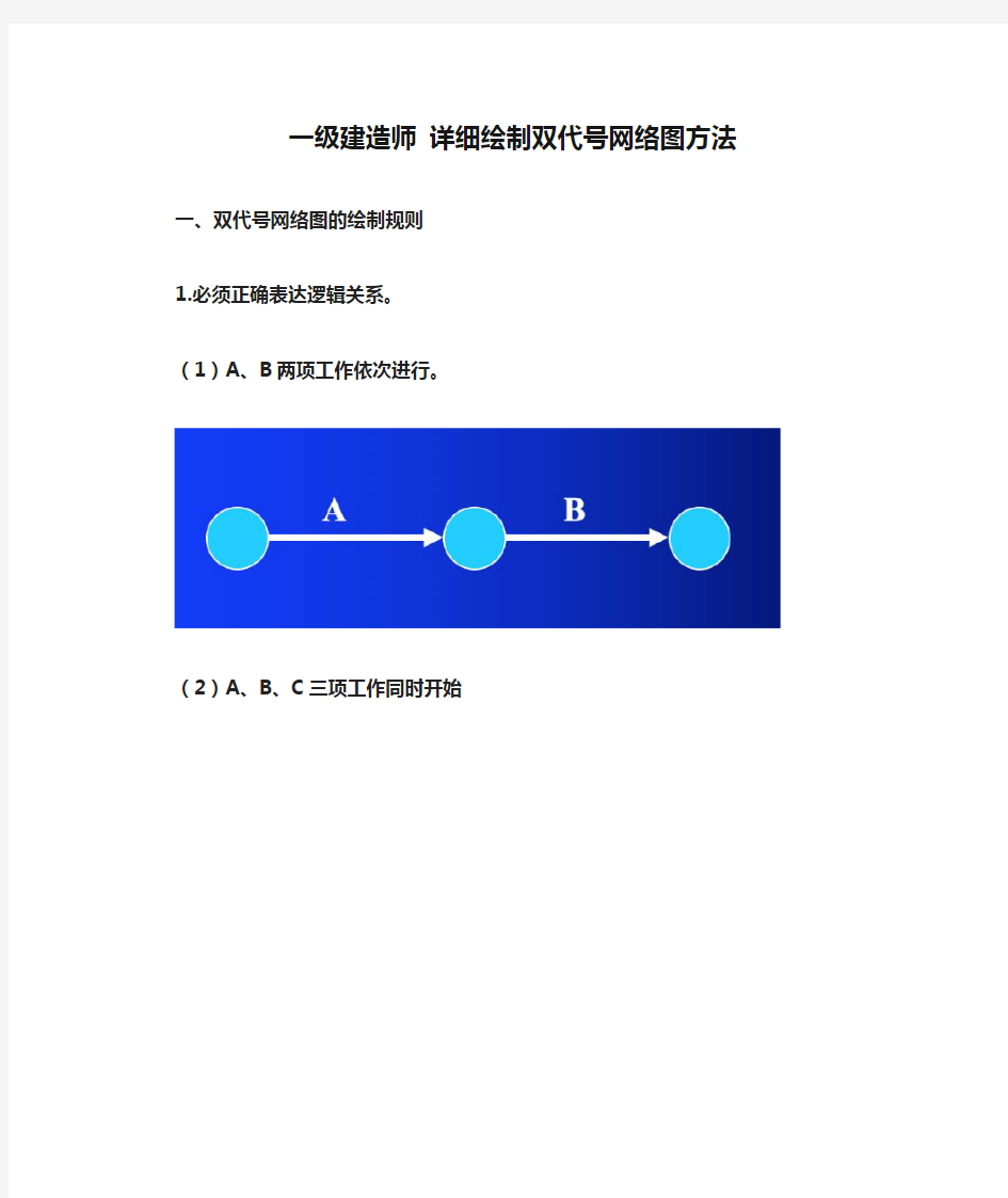 [全]一级建造师 详细绘制双代号网络图方法