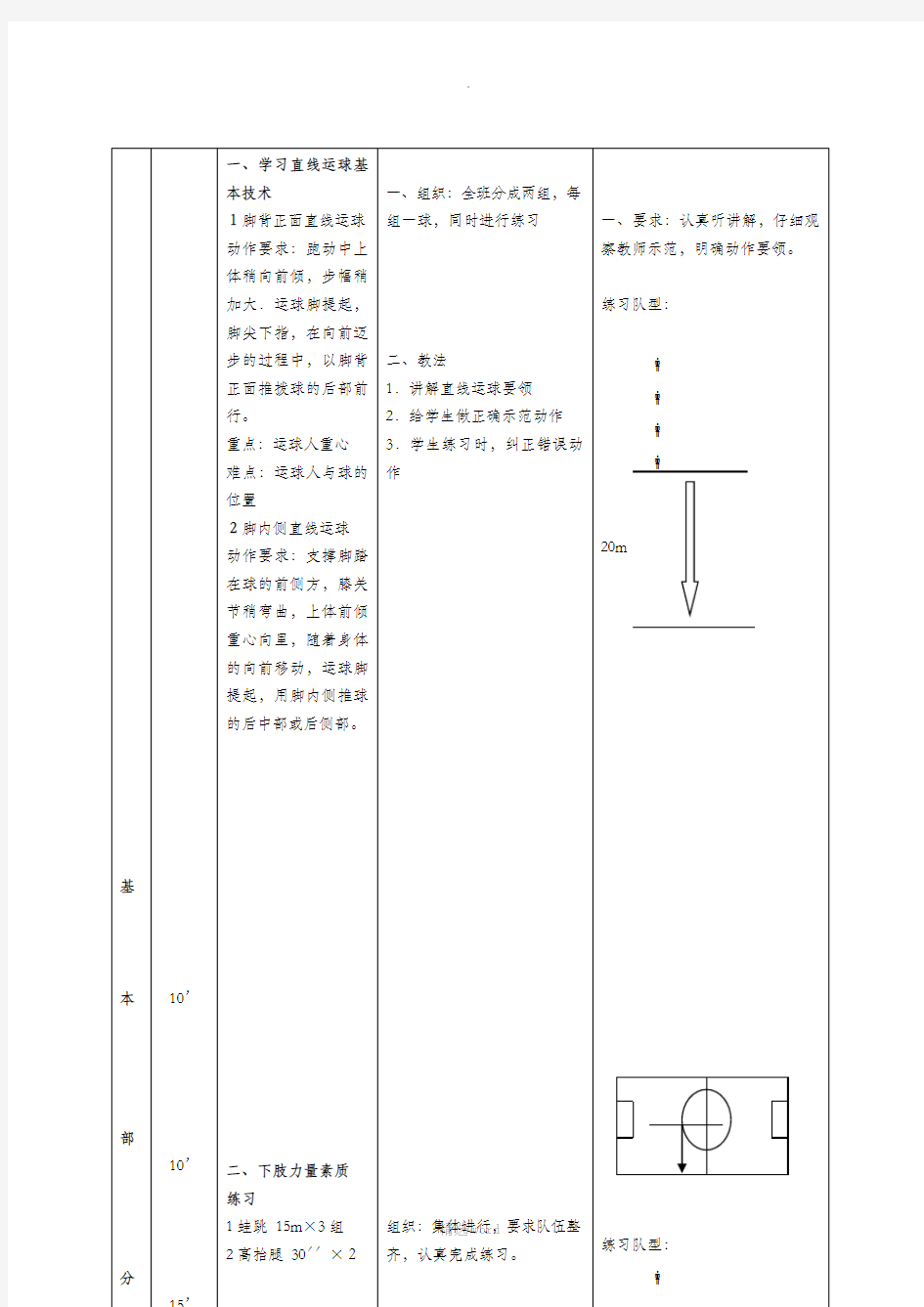 足球课教案全集 (通用版)