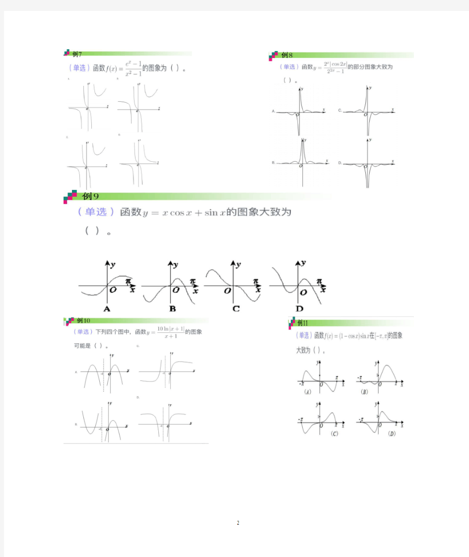 (完整版)高考数学函数图像专题