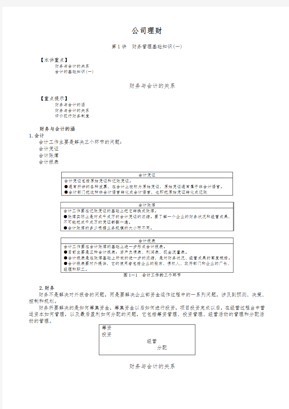 公司理财(基础知识)(1)