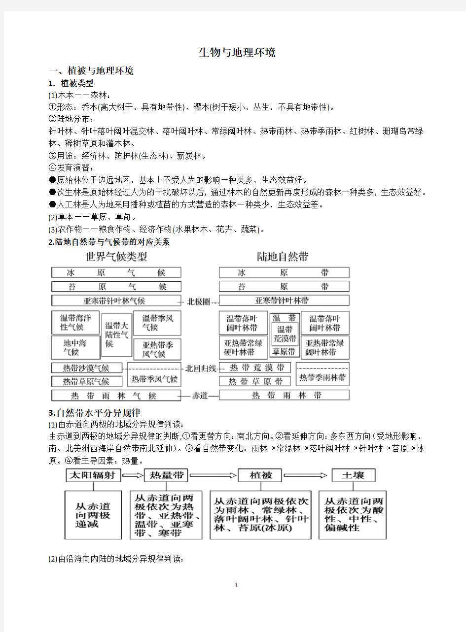 生物与地理环境