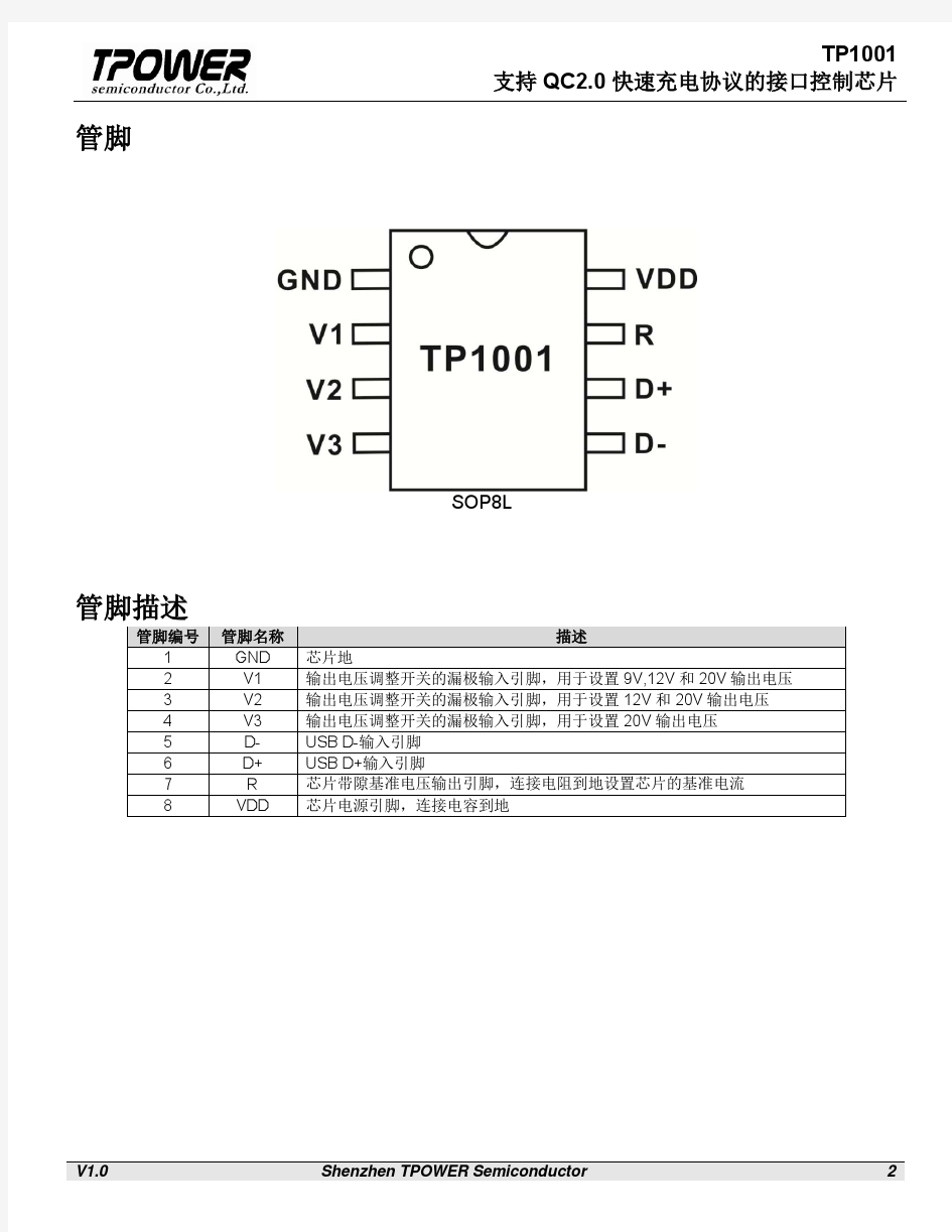 TP1001中文资料_TP1001规格书_TP1001 PDF