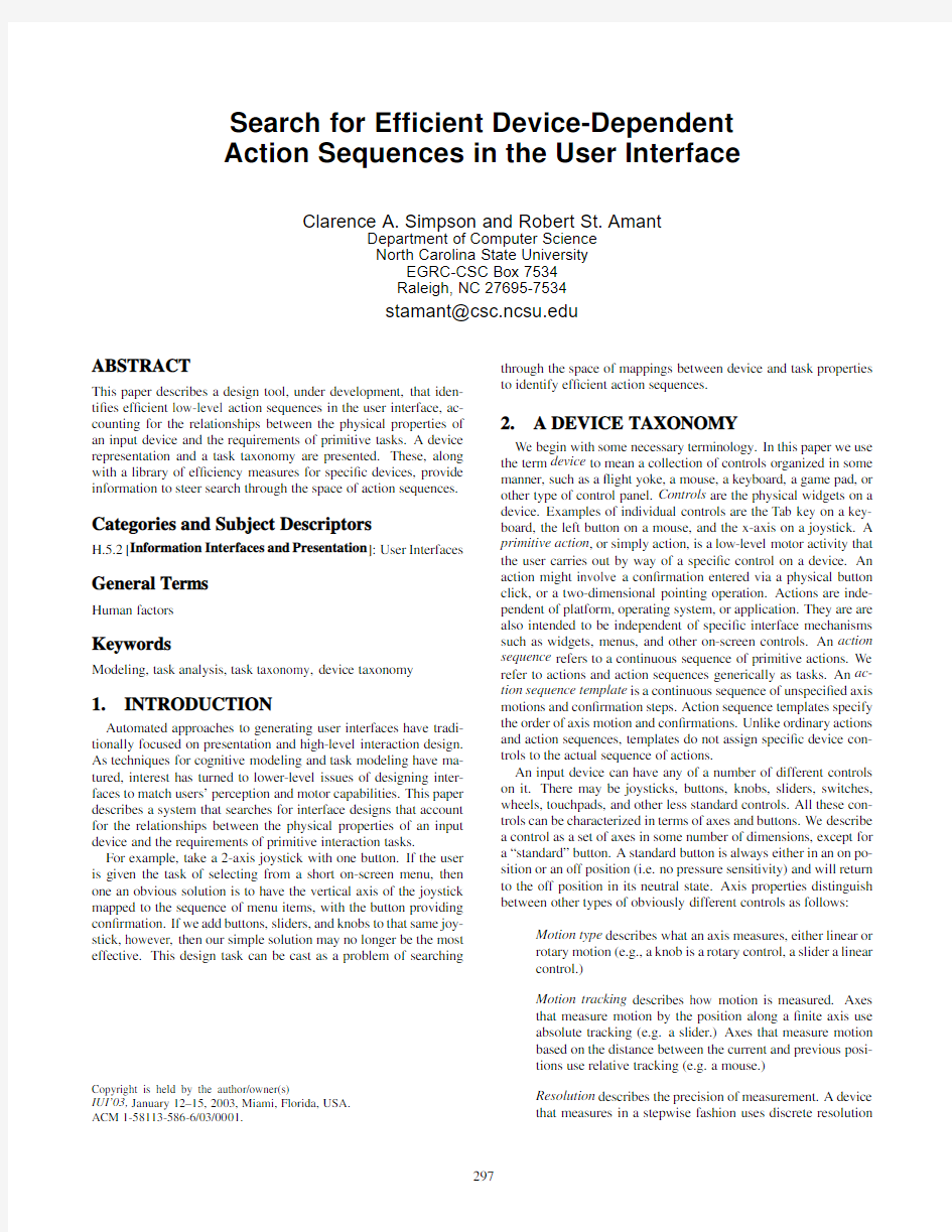 Categories and Subject Descriptors H.5.2 [Information Interfaces and Presentation] User Int