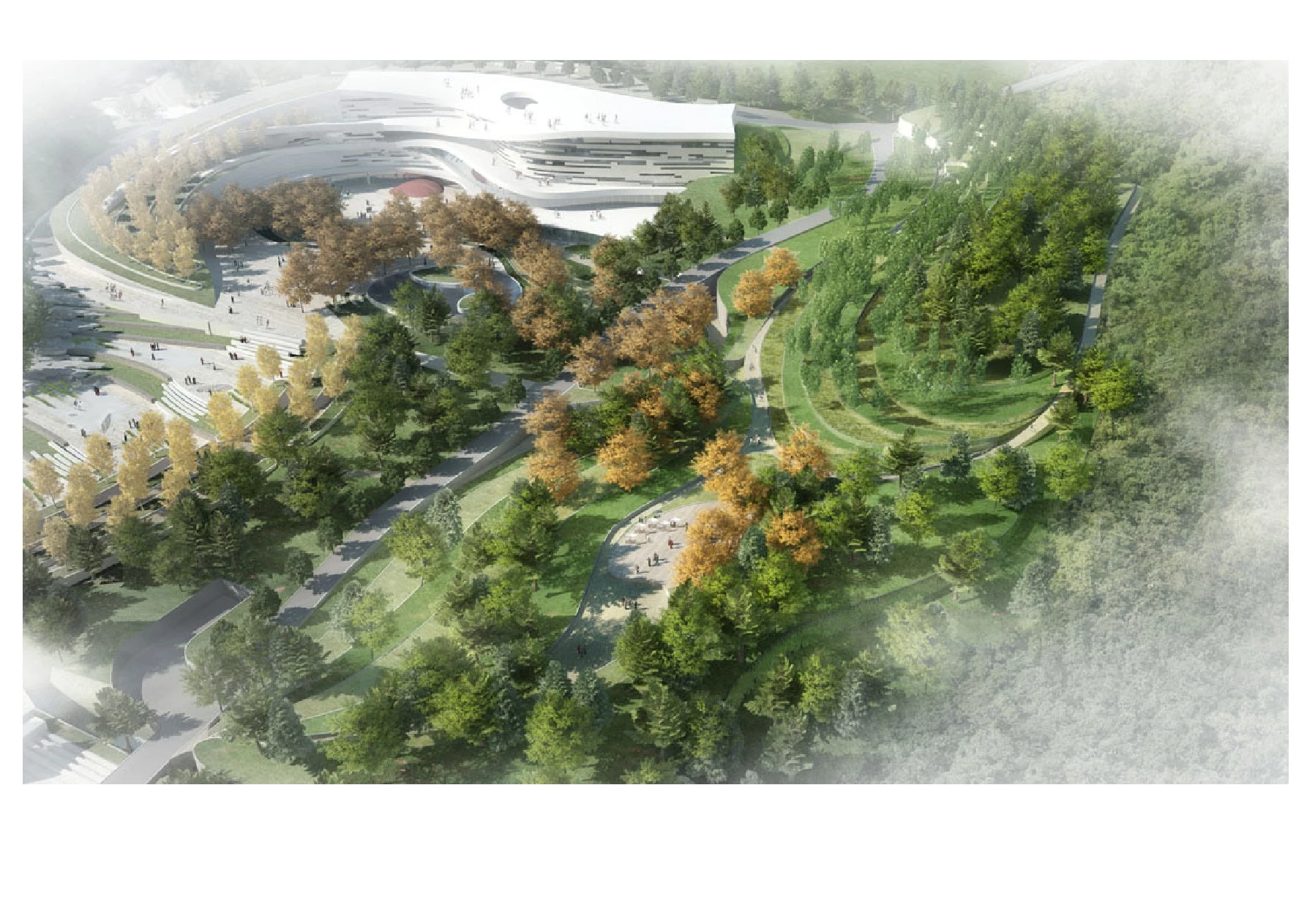HASSELL南京汤山方山国家地质公园博物馆景观概念设计方案