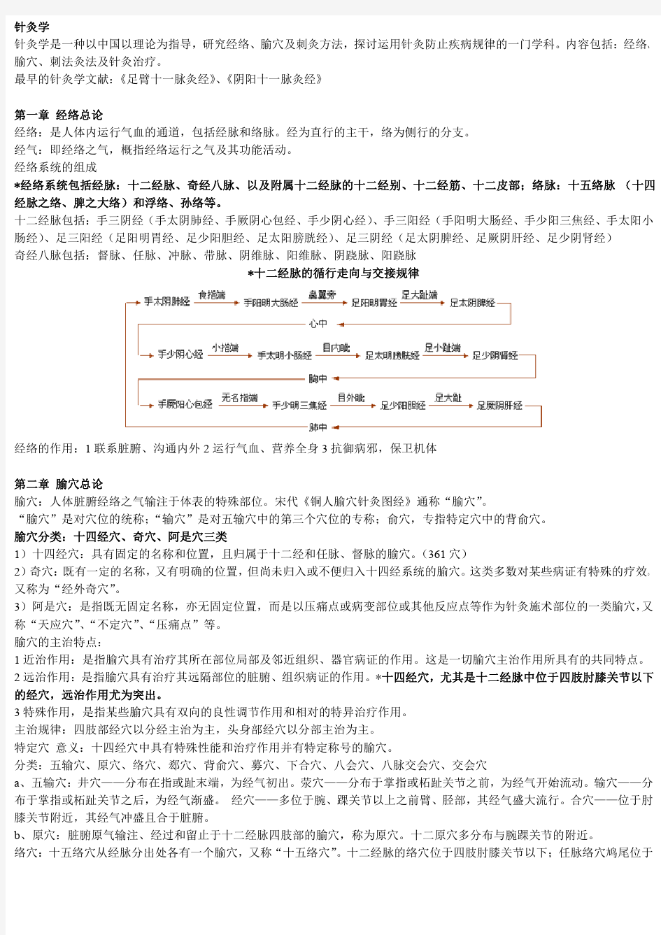 针灸学重点总结