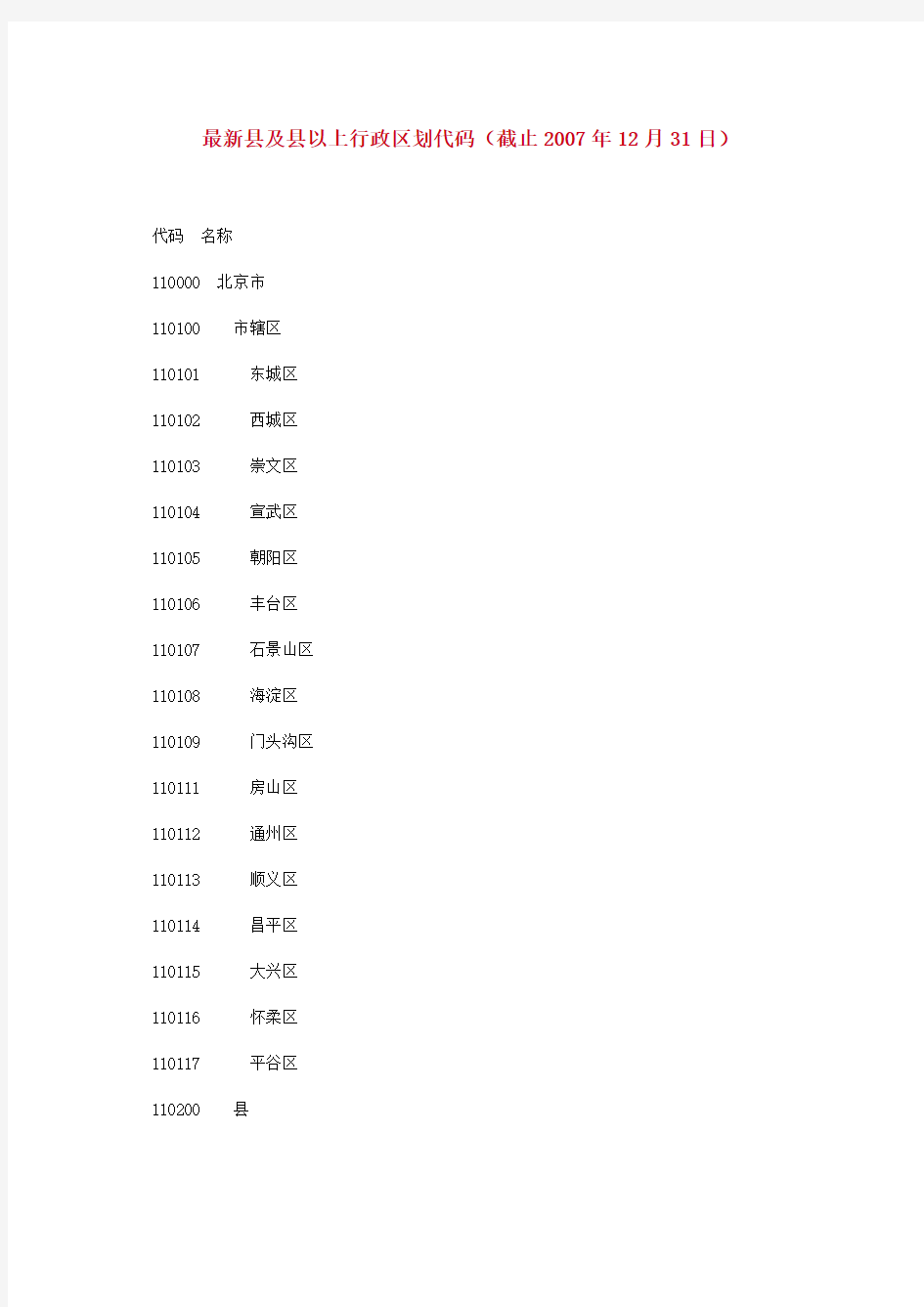 中华人民共和国行政区划代码