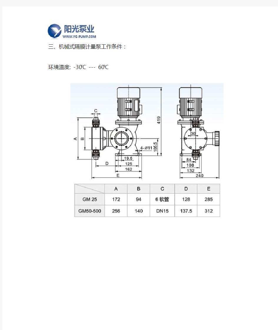 机械式隔膜计量泵应用及安装