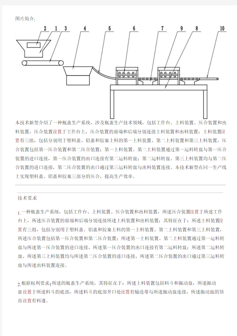 瓶盖生产系统的制作流程