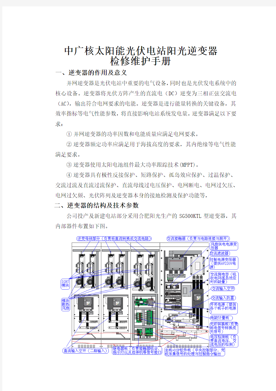 阳光逆变器检修手册