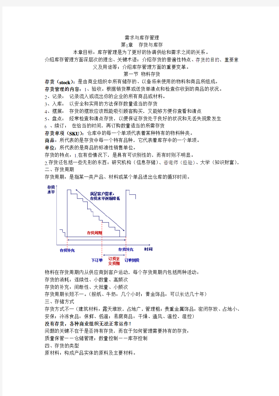 需求与库存管理