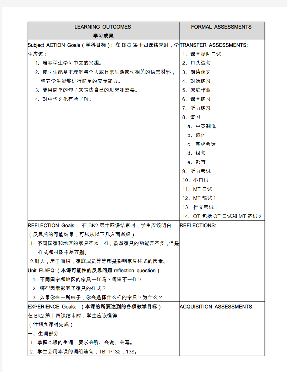 轻松学中文 第2册 14课教案