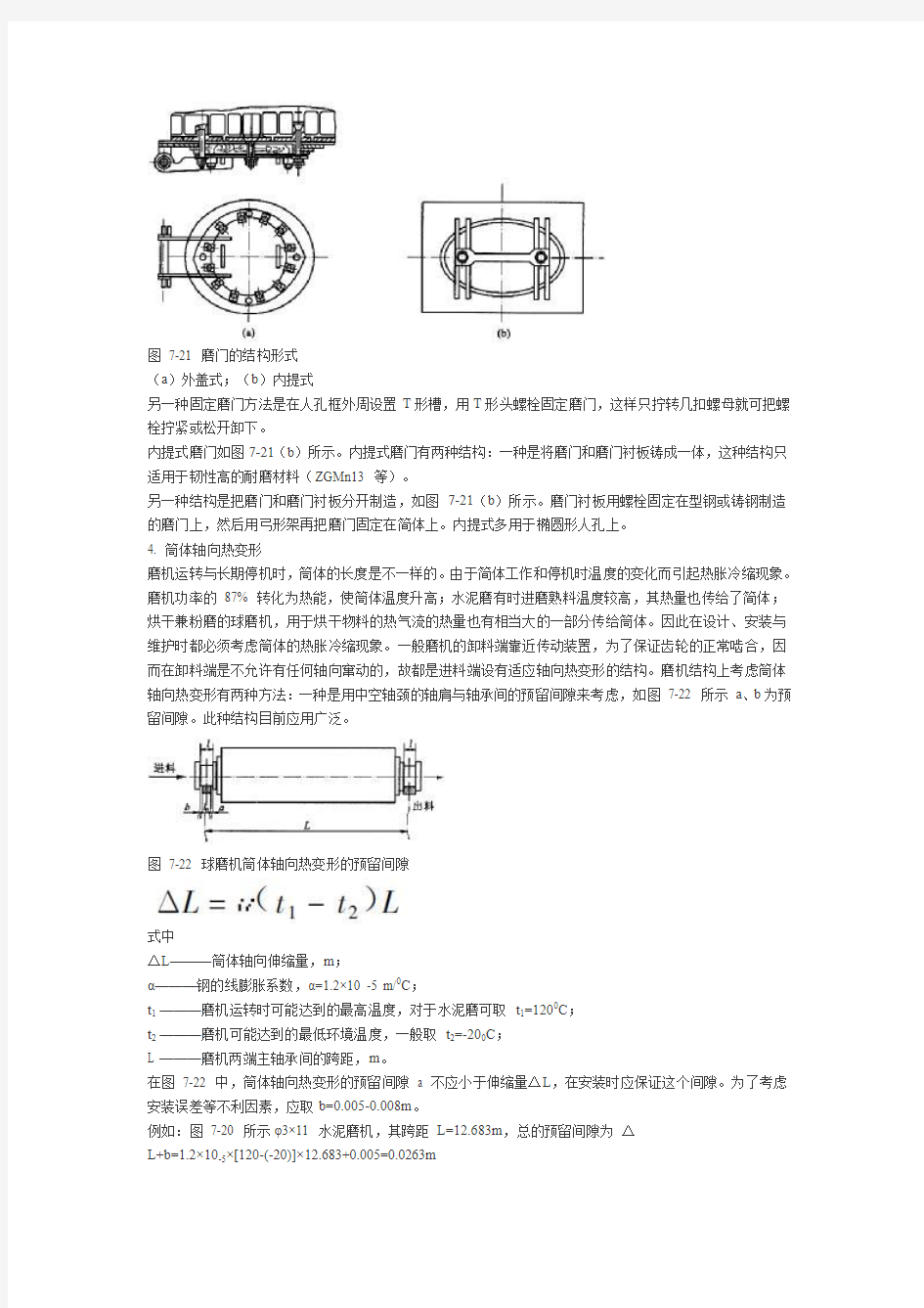 球磨机的主要零部件