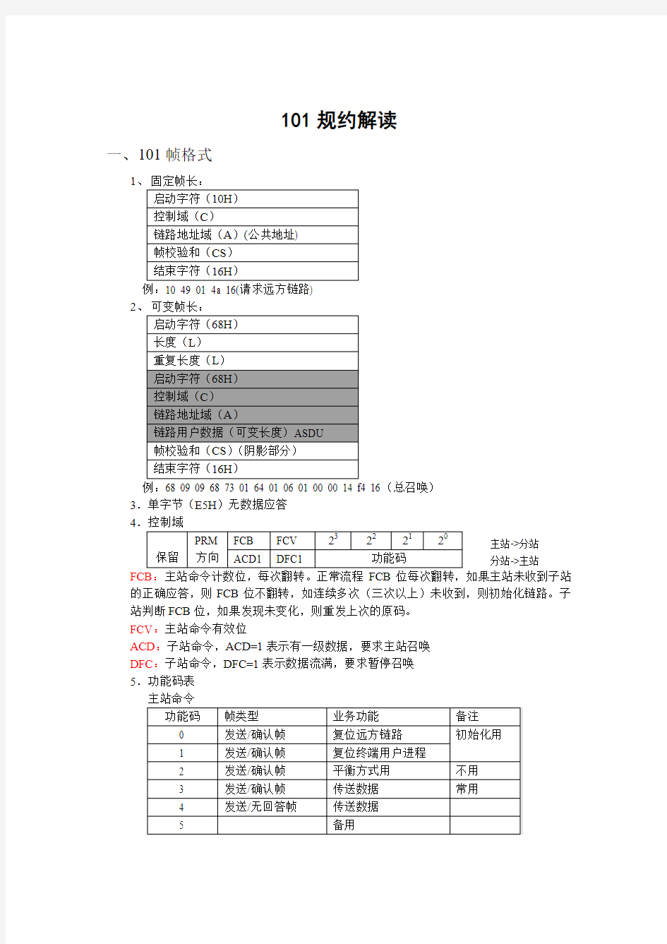 101规约解读