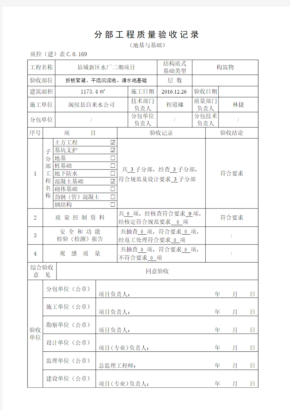 清水池基础分部.