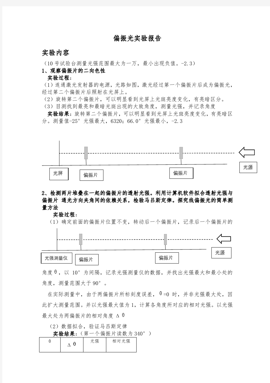 偏振光实验报告