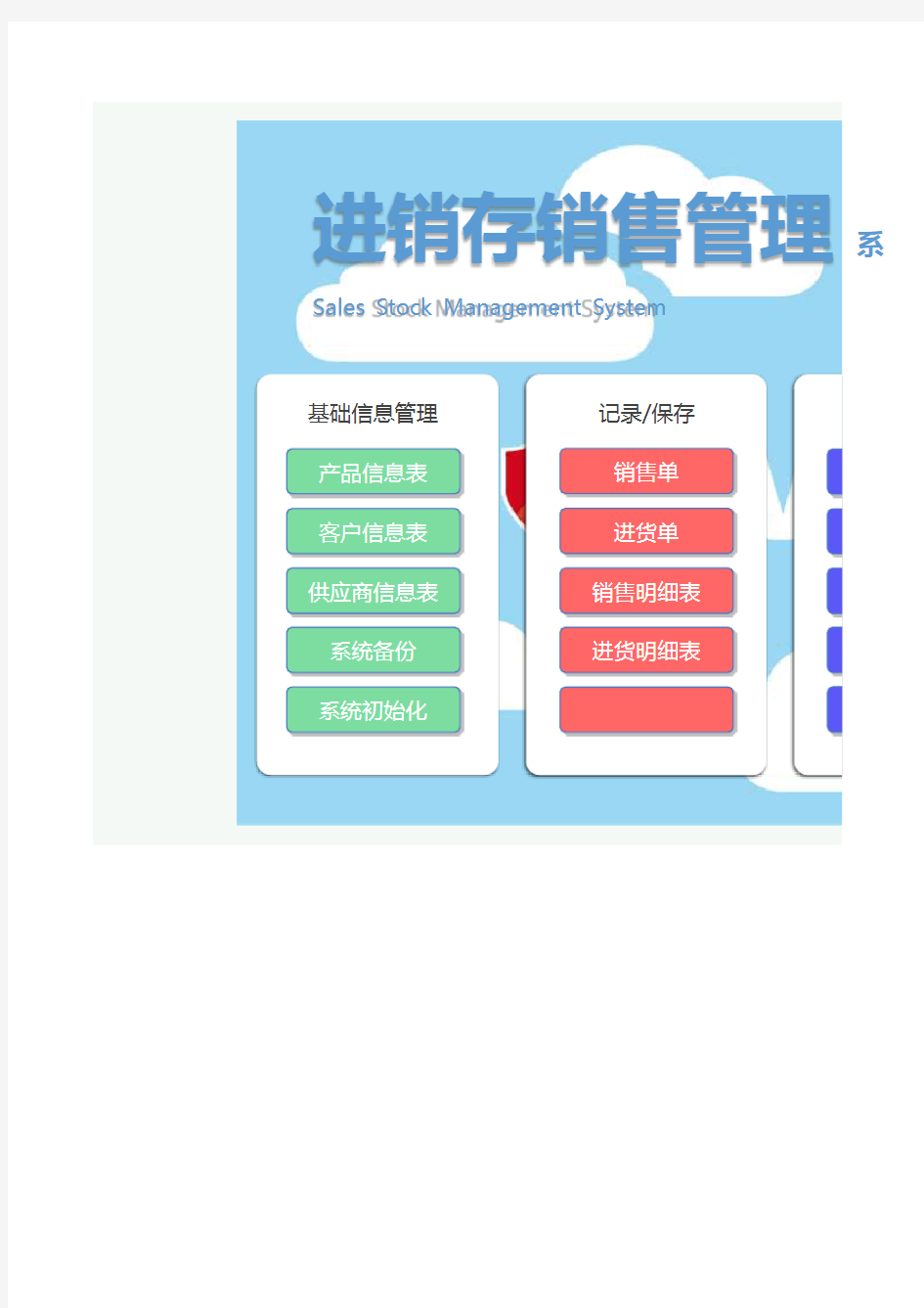 进销存销售管理系统(超级表格)(一键打印)(内容详细)